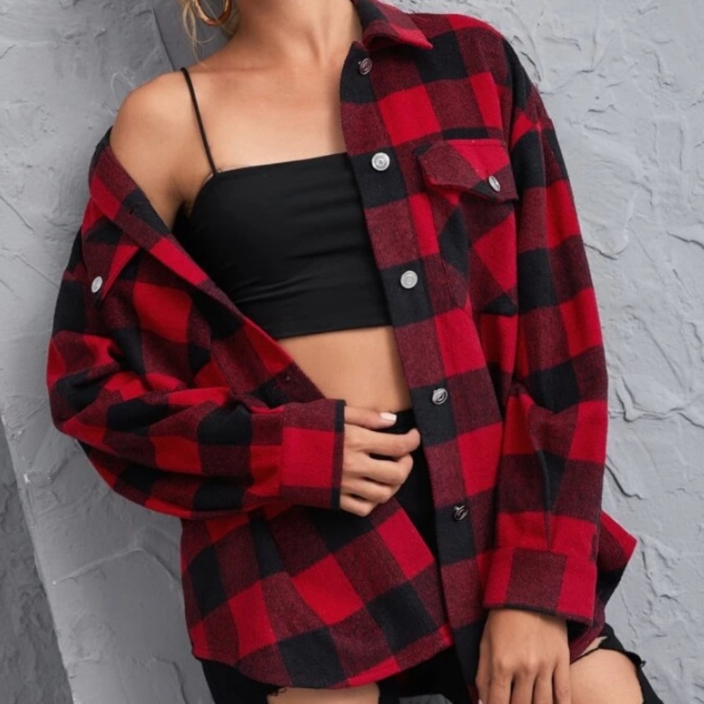 Autumn Buffalo Print Flannel Jacket - Picture 6 of 7